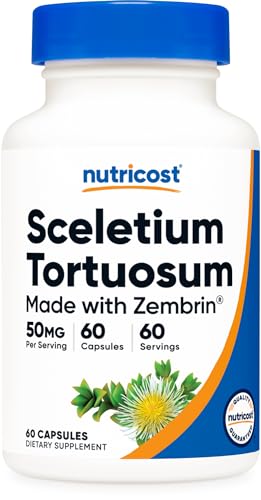 Nutricost Zembrin (Sceletium Tortuosum) 60 Capsules (50mg Each) - Vegetarian Capsules, Non-GMO, Gluten Free|B0CN3Z1ZGF