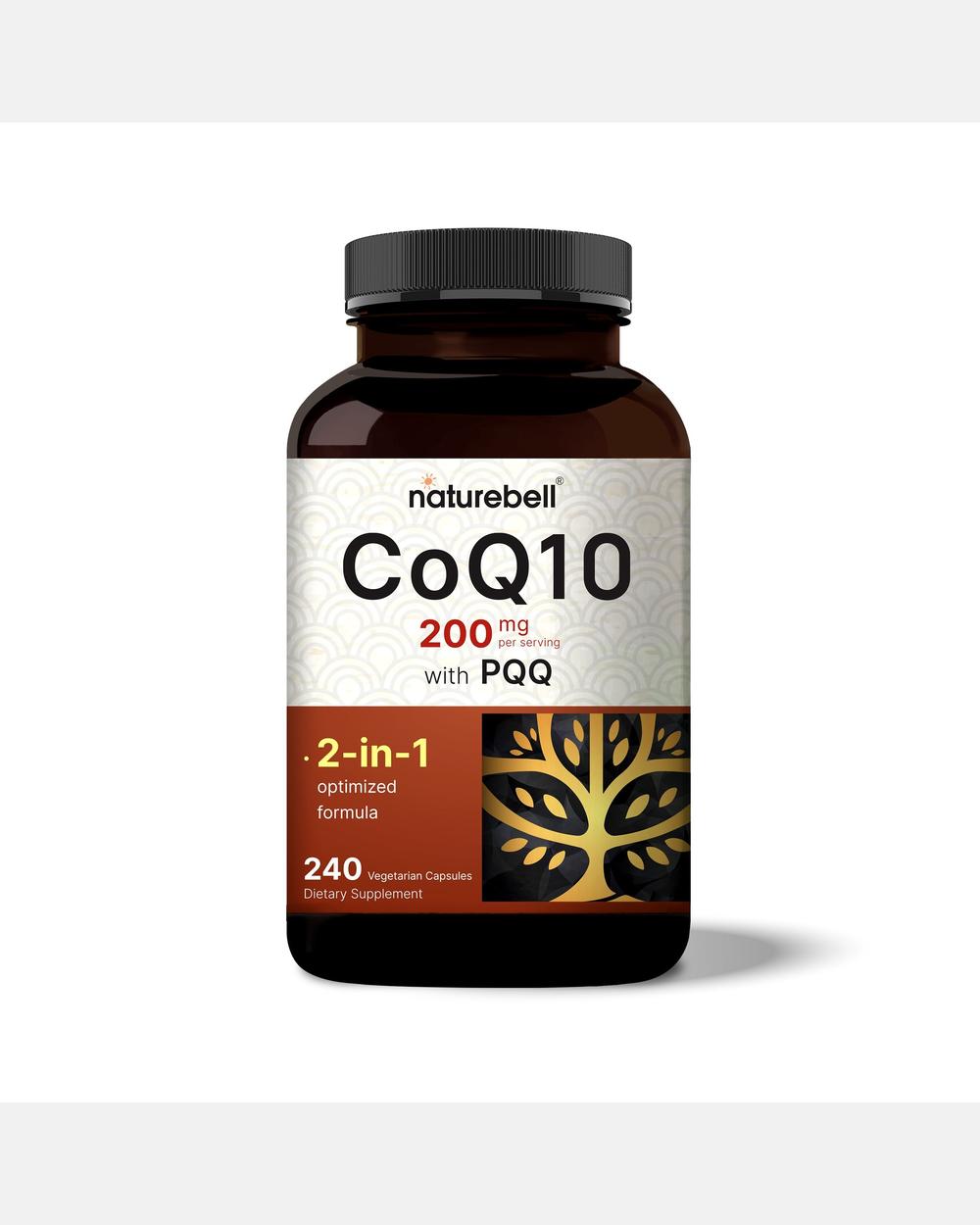 Coenzima Q10 200 mg con PQQ – 240 Cápsulas Vegetales – NatureBell