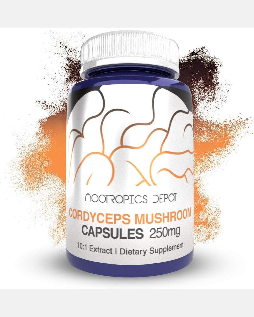 Cordyceps Mushroom 250mg 60 Cápsulas (10:1 Extract) - Nootropics Depot