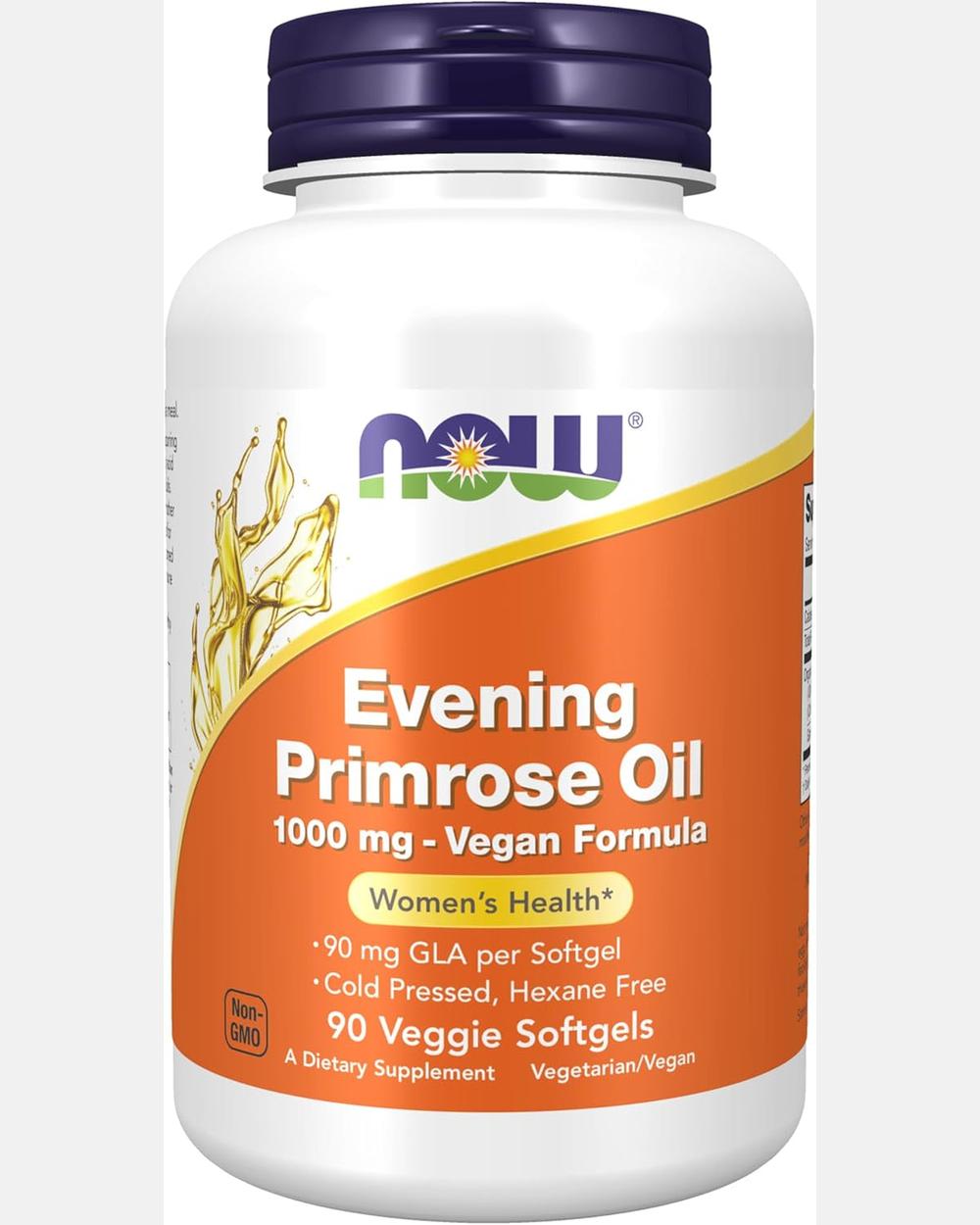 Evening Primrose Oil 1000mg – 90 Softgels Veganos - NOW Foods
