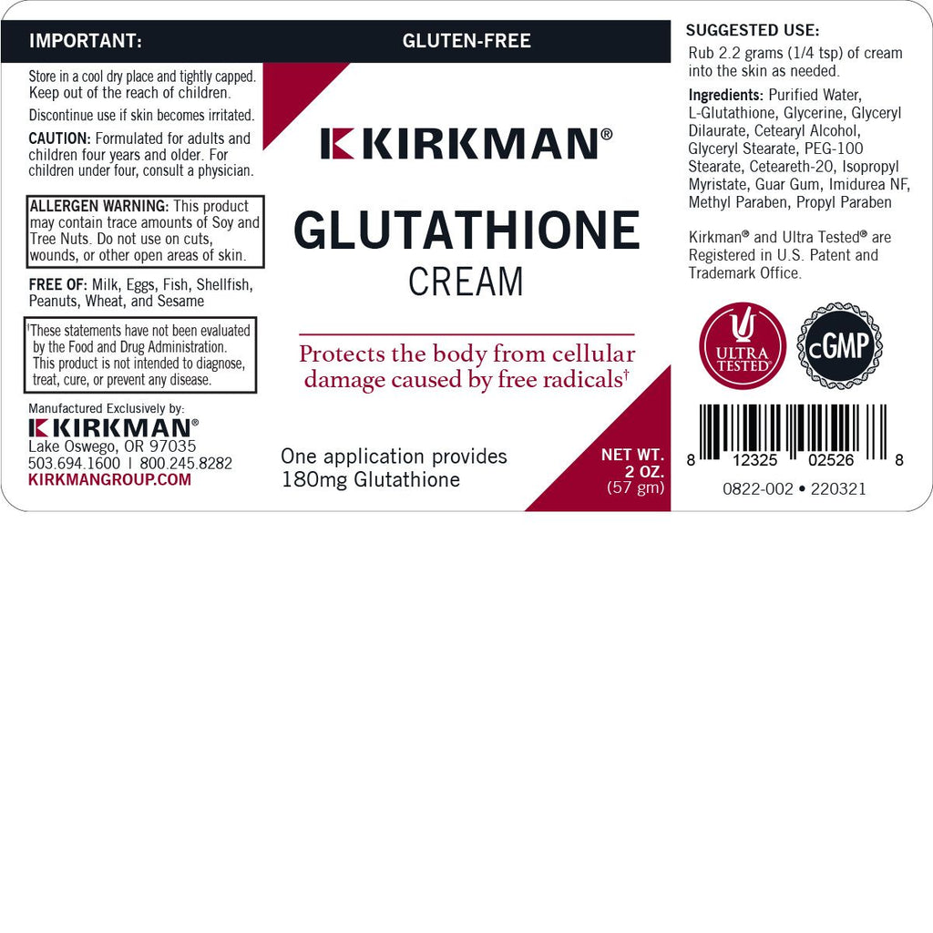 Crema de glutatión - Kirkman