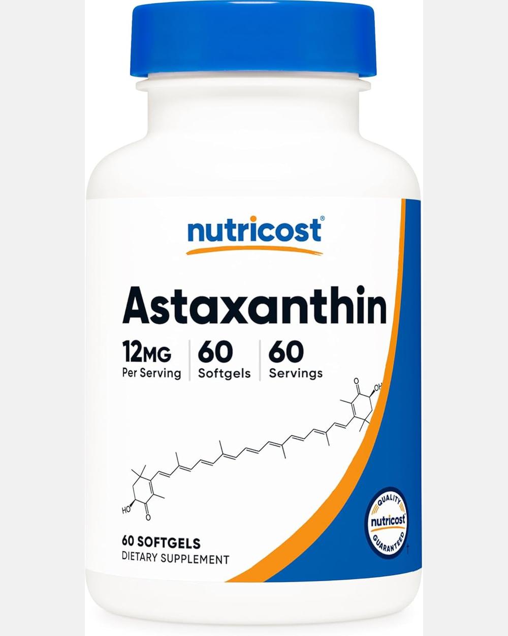 Astaxanthin 12mg | 60 Cápsulas Blandas - Nutricost