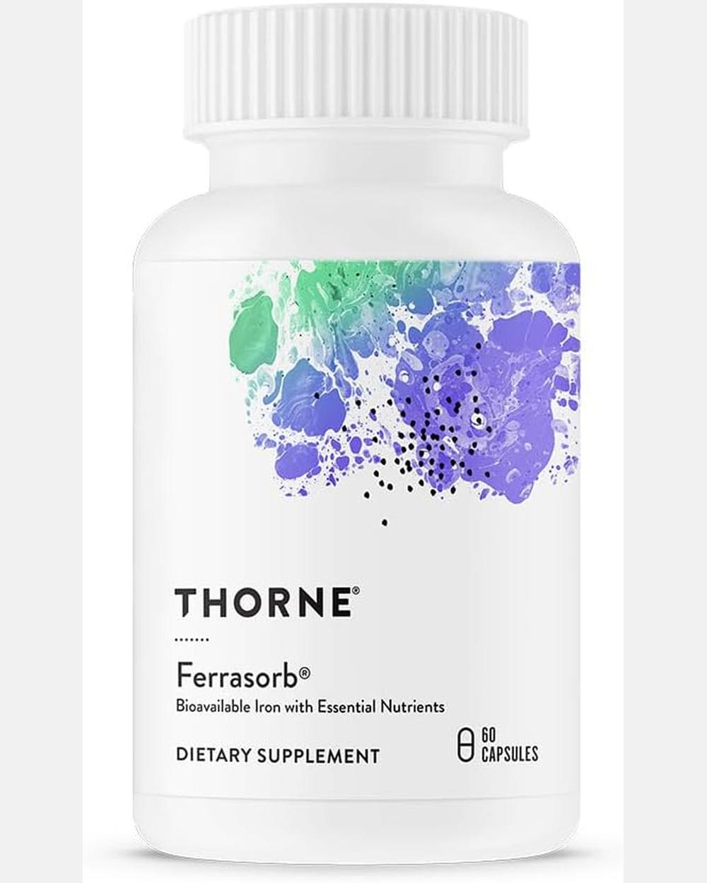 Ferrasorb 36 Mg Hierro con Nutrientes Esenciales 60 Cápsulas Thorne