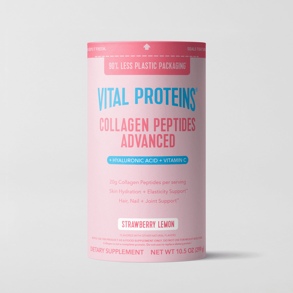 Péptidos de Colágeno Fresa y Limón Avanzados - con Ácido Hialurónico y Vitamina C - Vital Proteins
