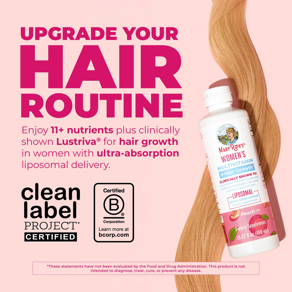 Multivitamínico + Crecimiento Capilar Liposomal para Mujer - MaryRuth Organics