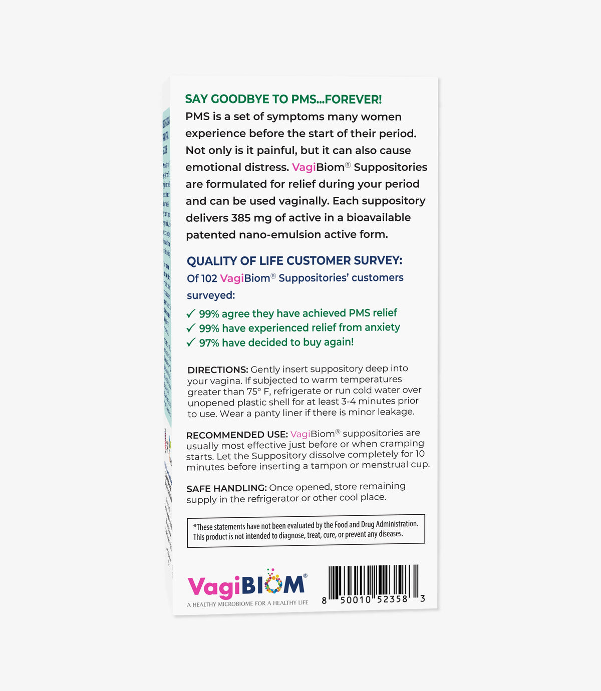Óvulos para Alivio Menstrual - VagiBiom