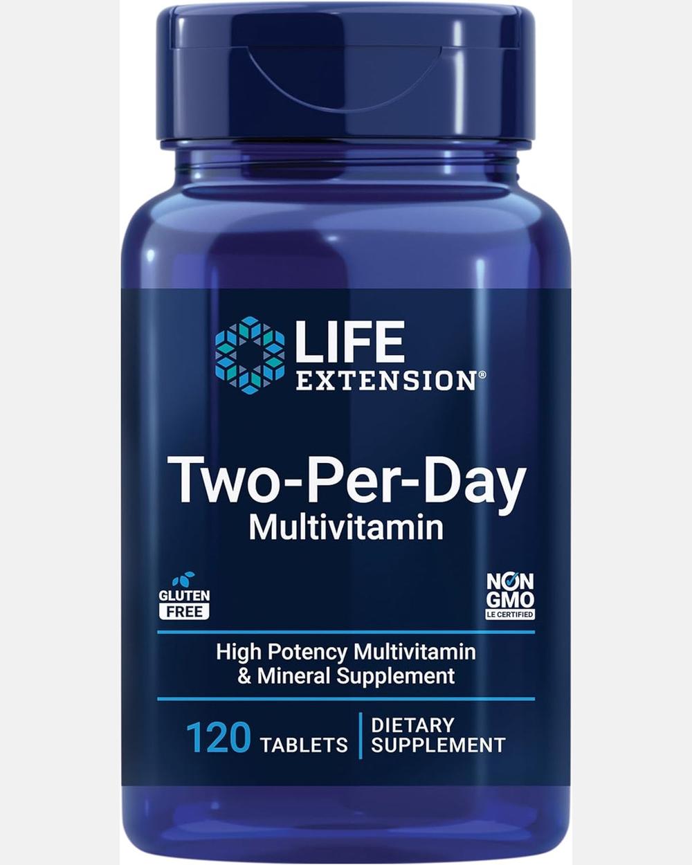 Two-Per-Day Multivitamin 120 Tabs Life Extension