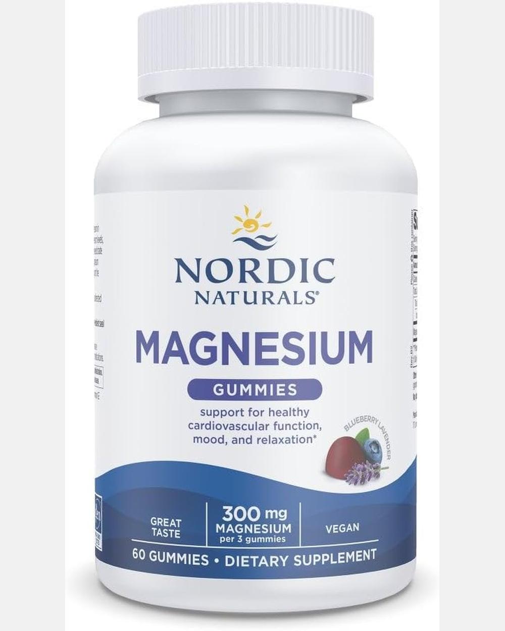 Magnesium Gummies | 60 Gomitas | Sabor Arándano & Lavanda - Nordic Naturals