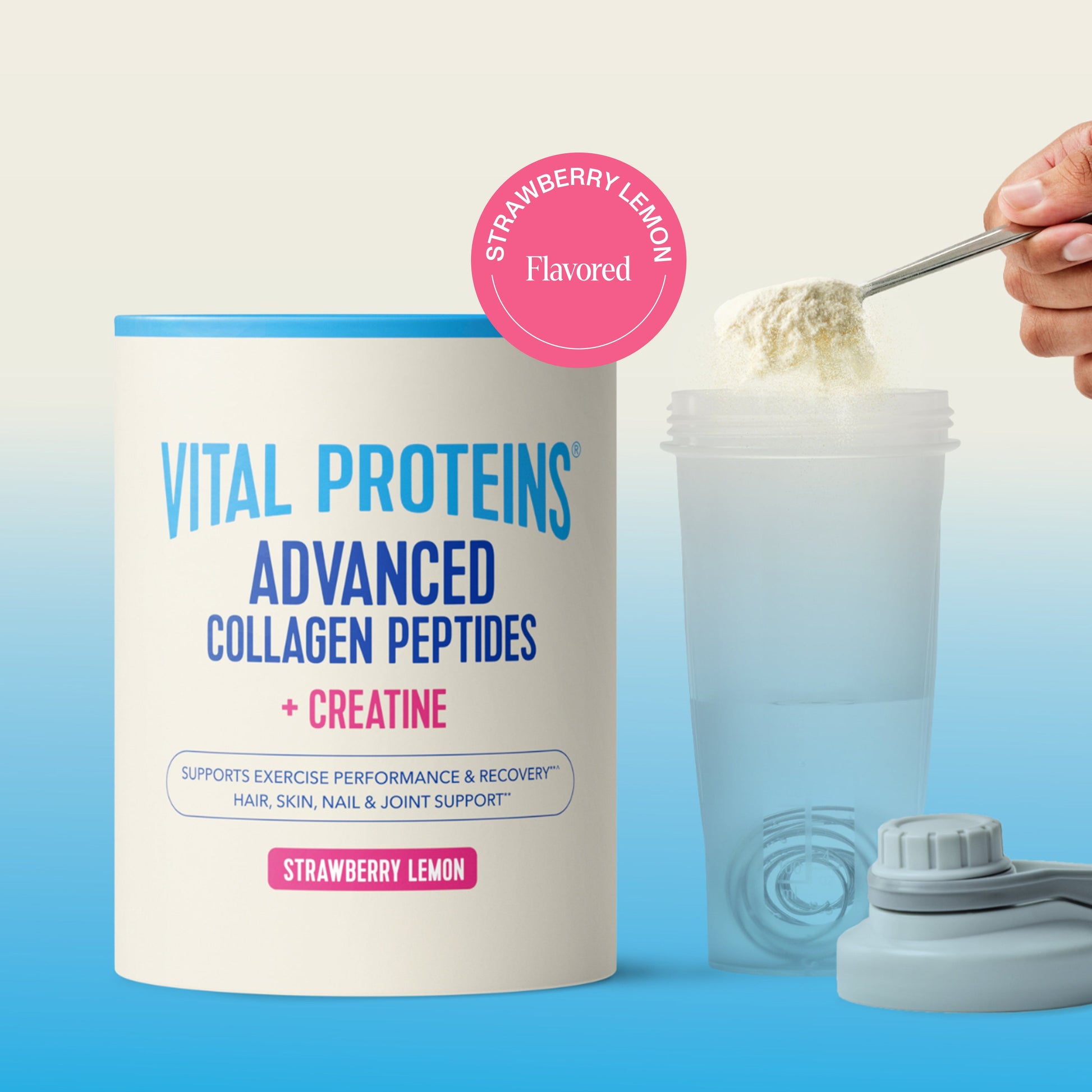Péptidos de Colágeno Avanzados + Creatina - Fresa y Limón - Vital Proteins