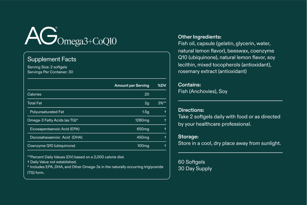 AG Omega3 + CoQ10 - AG1