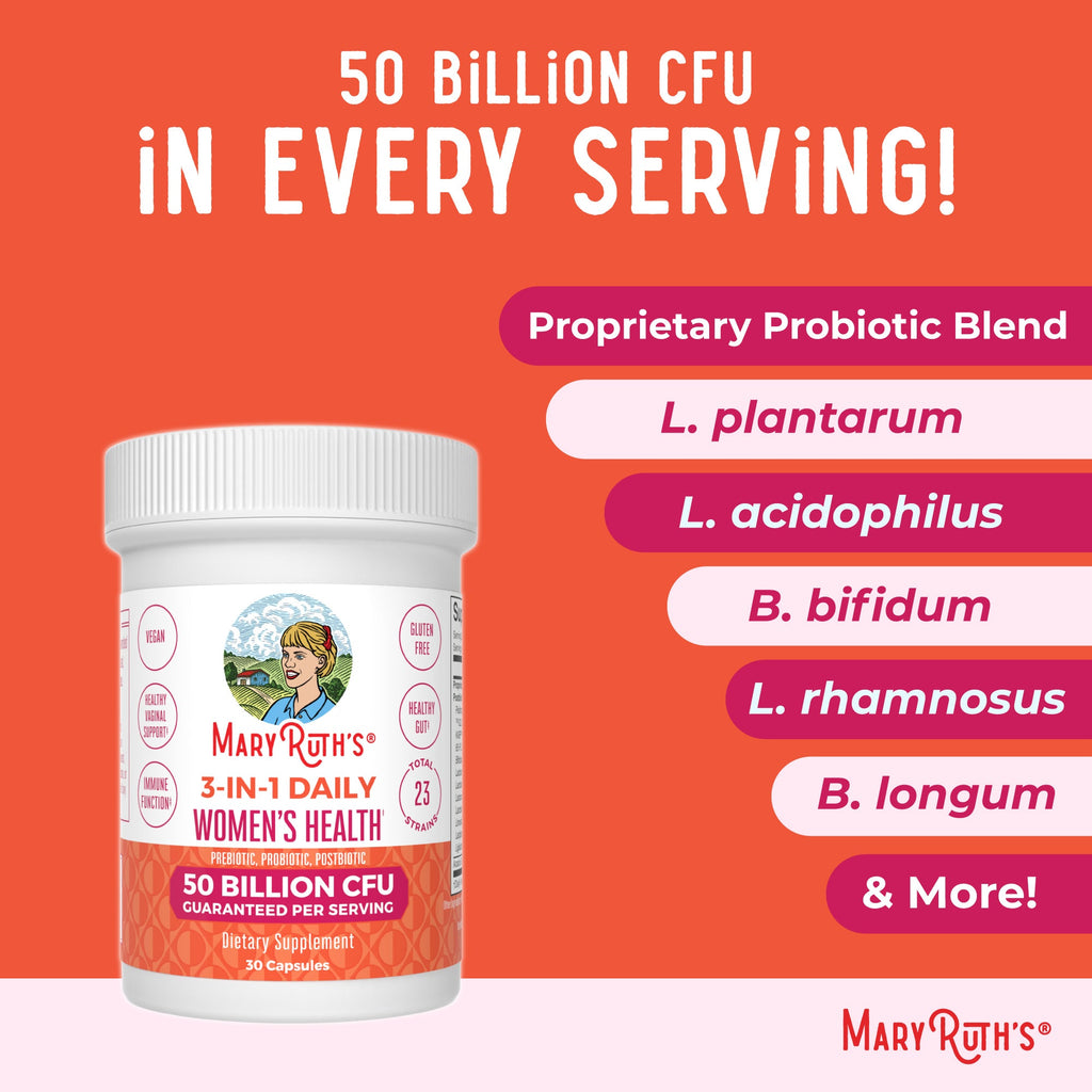 Cápsulas 3 en 1 de Salud Diaria para Mujer - MaryRuth Organics
