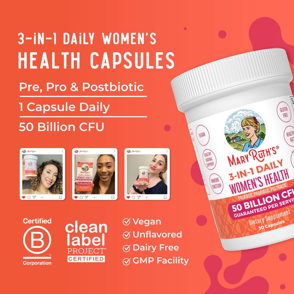 Cápsulas 3 en 1 de Salud Diaria para Mujer - MaryRuth Organics