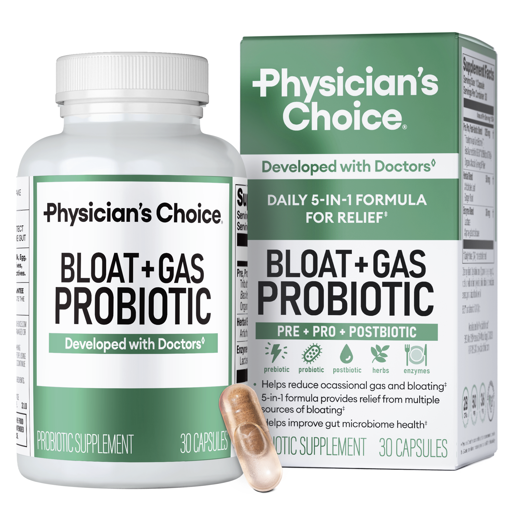 Probiótico para Hinchazón y Gases - Physician's Choice