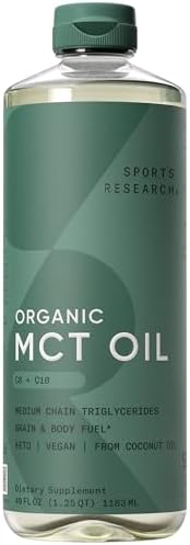 Sports Research® Organic Coconut MCT Oil Powder, Unflavored (10.6oz)|B06XRKBD7X