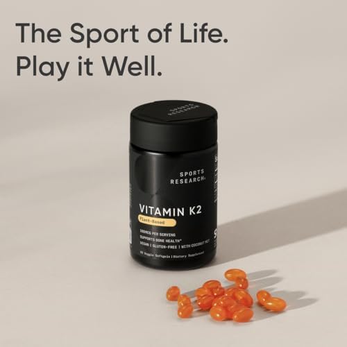 Sports Research® Vitamin K2 as MK-7 100mcg, 60 Count Plantgels™|B00JGCPAYY