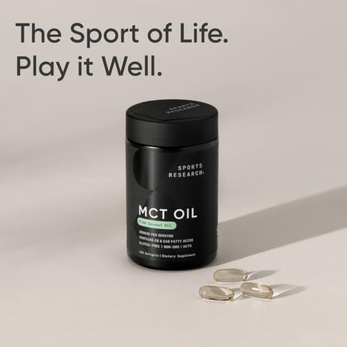 Sports Research® Coconut MCT Oil 3000mg, 120 Softgels|B01LZGT0FL