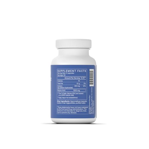 BodyBio Butyrate - Postbiotic for Gut Health, Digestive Support, Bloat, Gas & Constipation Relief, Leaky Gut Repair - Sodium + Butyric Acid Supplement for GI Wellness|B0058A9SF0
