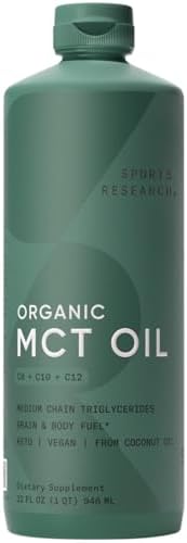 Sports Research® Organic Coconut MCT Oil Powder, Unflavored (10.6oz)|B06XRKBD7X