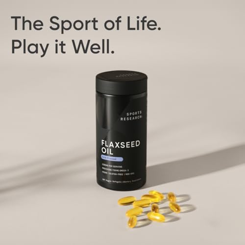 Sports Research® Vegan Flaxseed Oil 1200mg, 180 Plantgels™|B06XV2DW3M