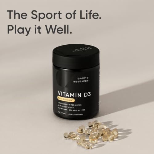 Sports Research® Vitamin D3 5000iu/125mcg with Coconut Oil, 360 Softgels|B00JGCBGZQ