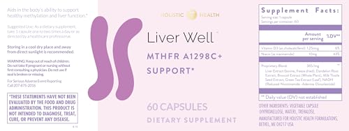 Liver Well MTHFR A1298C+ Support 60 Capsules|B07GFW3FFL