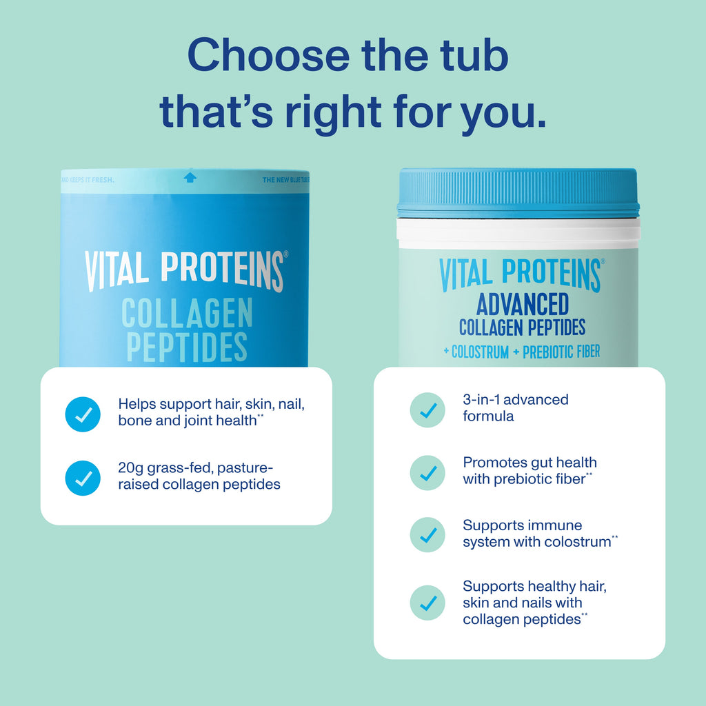 Péptidos de Colágeno Avanzados + Calostro + Fibra Prebiótica - Vital Proteins