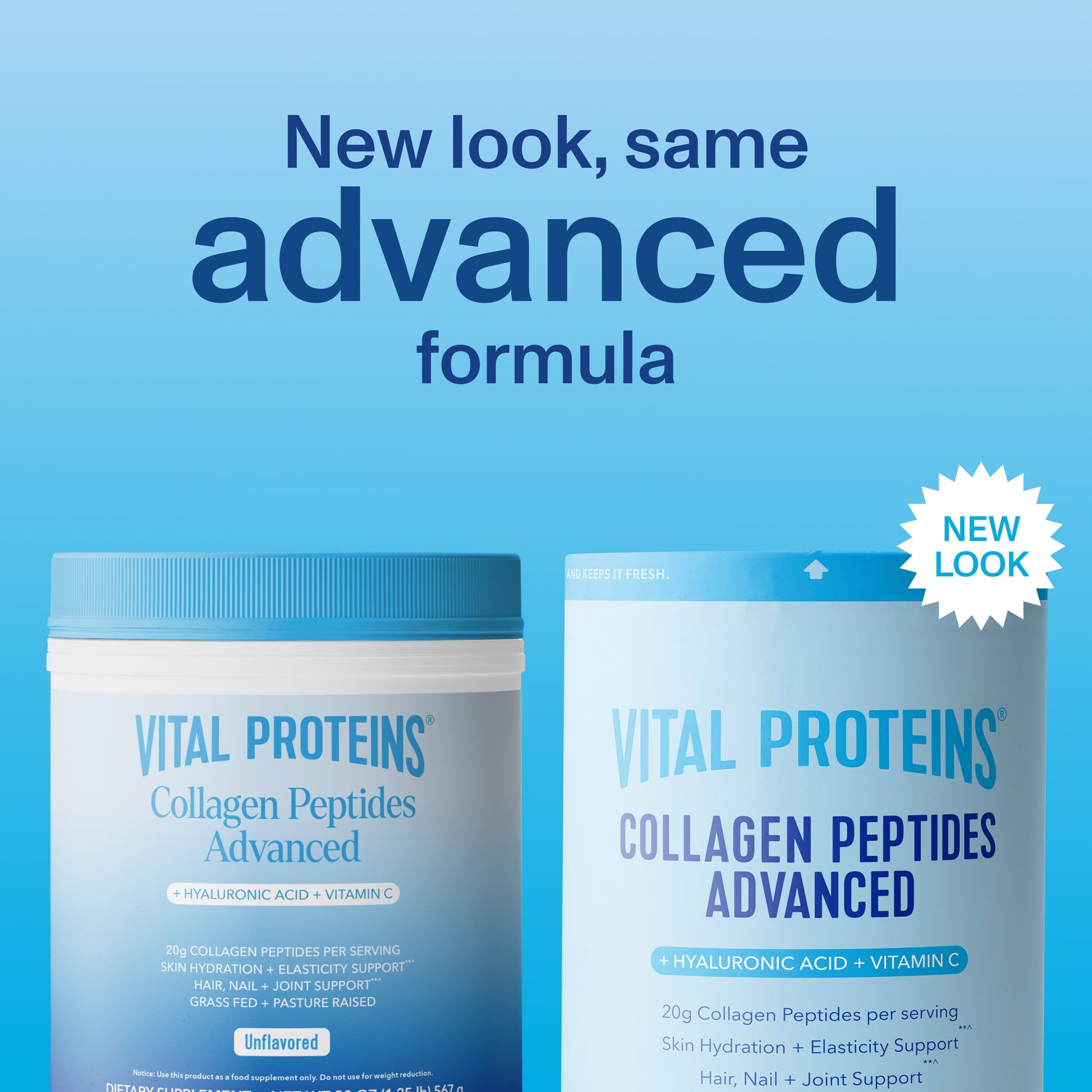 Péptidos de Colágeno Avanzados - con Ácido Hialurónico y Vitamina C - Vital Proteins