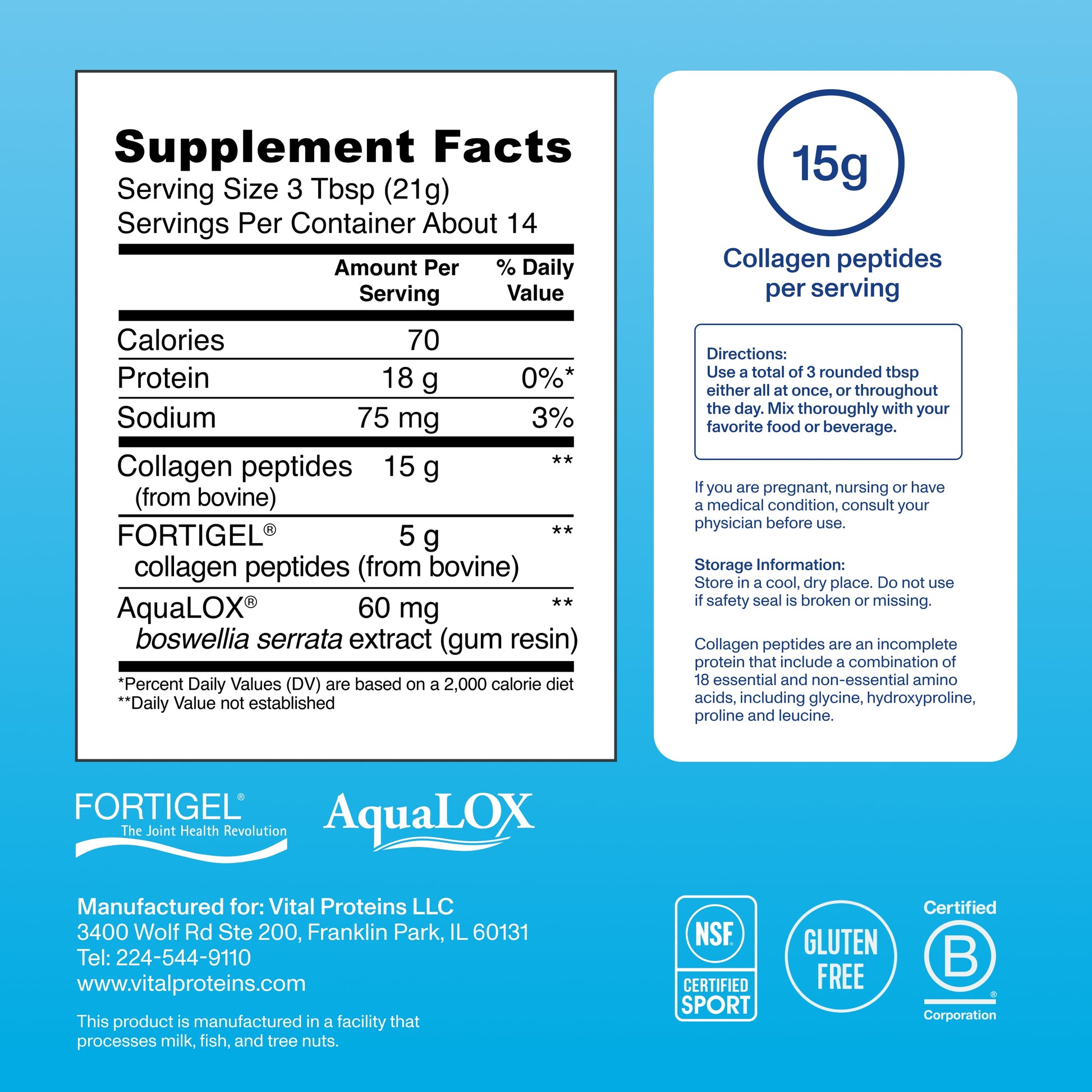 Complejo Activo - con FORTIGEL® y AquaLOX® - Vital Proteins