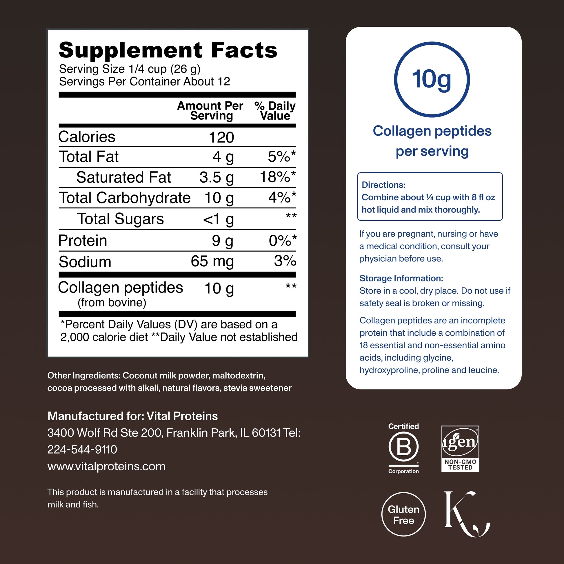 Crema de Colágeno Moka - Vital Proteins