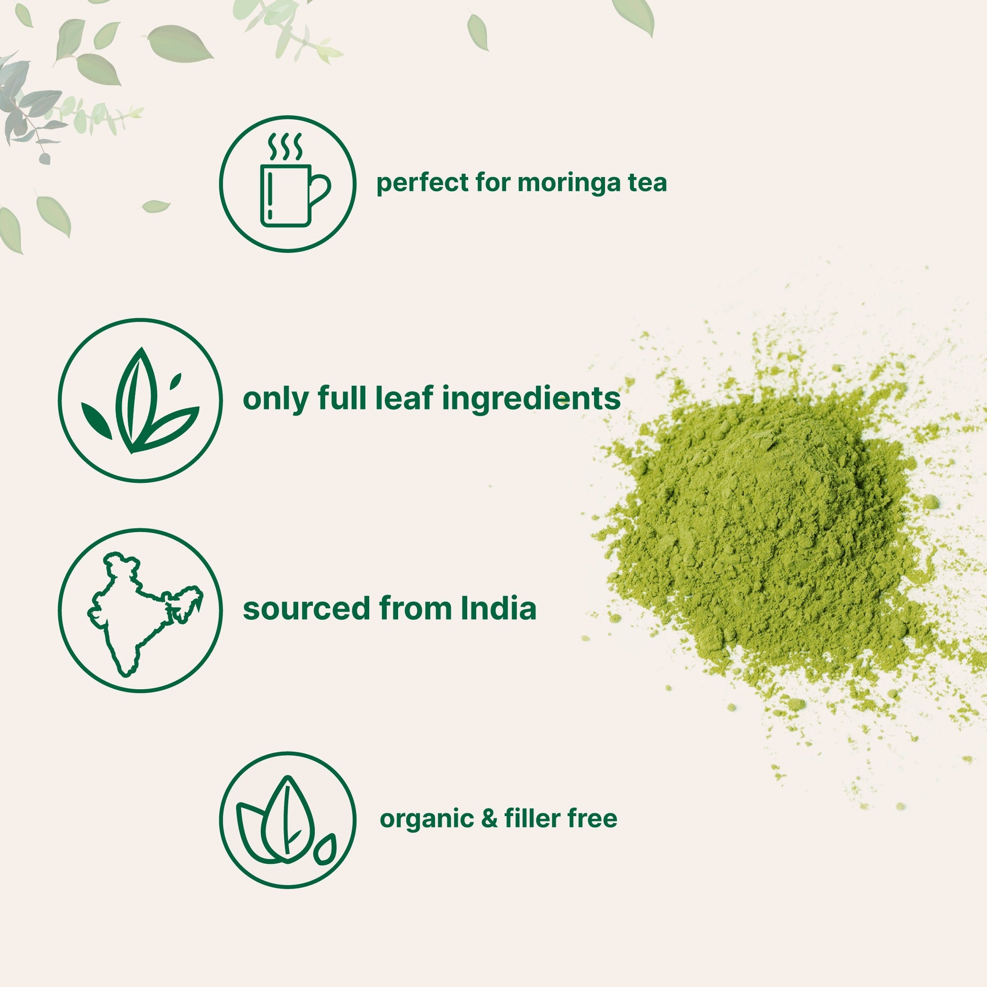 Polvo de Hoja de Moringa Orgánica - Micro Ingredients