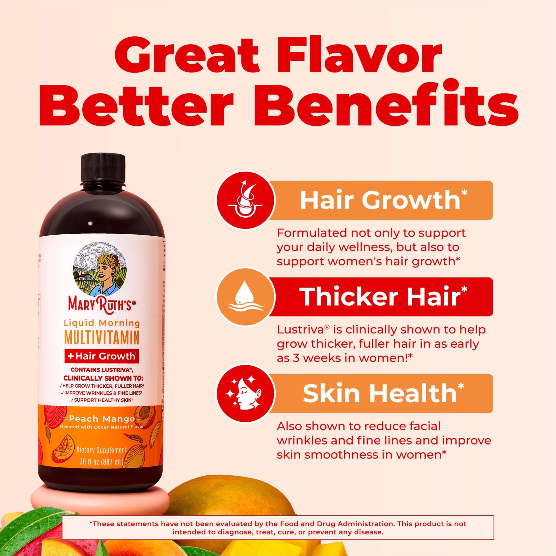 Multivitamínico Líquido Matutino + Crecimiento Capilar - MaryRuth Organics