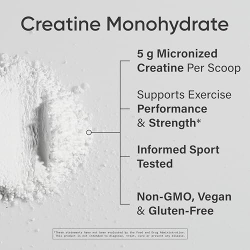 Sports Research® Creatine Monohydrate Powder 5g, Unflavored (60 Servings)|B0CCJZ248Z