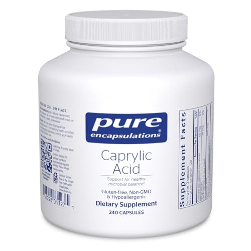 Pure Encapsulations Caprylic Acid | Supplement for Gut and Digestive Health, GI Balance, Gastrointestinal Support, and Intestinal Health* | 240 Capsules|B002HZ1Z82