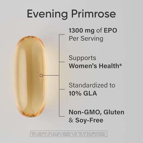 Sports Research® Evening Primrose Oil 1300mg, 120 Softgels|B00NH5AK2S