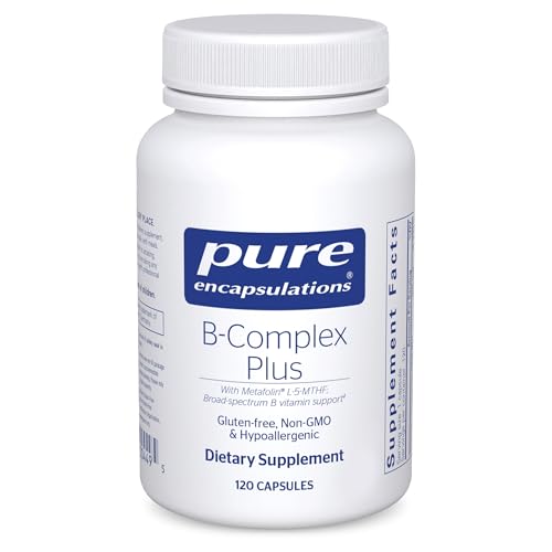 Pure Encapsulations B-Complex Plus - B Vitamins Supplement to Support Neurological Health, Cardiovascular Health, Energy Levels & Nervous System Support* - with Vitamin B12 & More - 120 Capsules|B00JYFN6DU