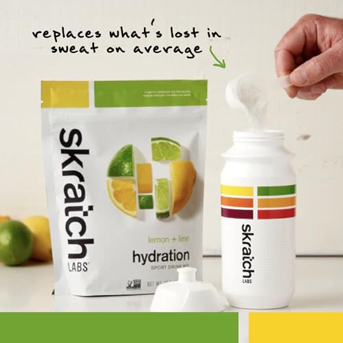 Skratch Labs Hydration Powder | Sport Drink Mix | Electrolytes Powder for Exercise, Endurance, and Performance | Lemon + Lime | 20 Servings | Non-GMO, Vegan, Kosher|B075NPB5S1
