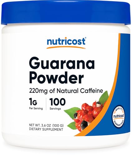 Nutricost Guarana Extract Powder 100 Grams - Natural Brazilian Herbal Caffeine/Energizer Supplement|B081THJL6F