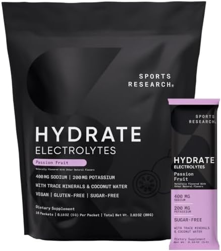 Sports Research® Hydrate Electrolytes, 16 Variety Packets|B0CTLS64RQ