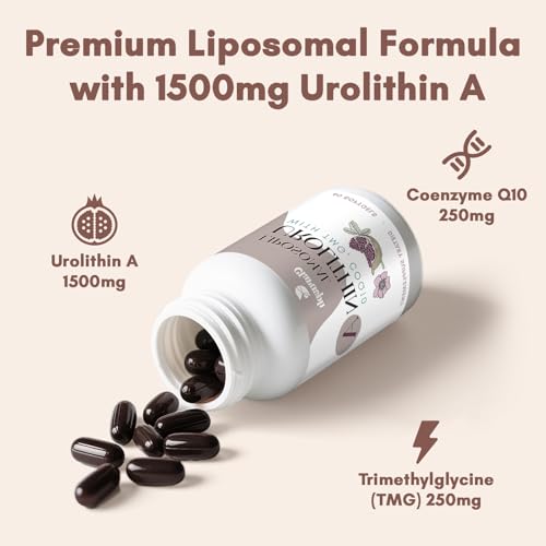 Liposomal Urolithin A 1500mg - Supplement for Muscle Strength, Stamina & Focus - High Absorption, 60 Softgels (Pack of 1)|B0FFMZXNGG