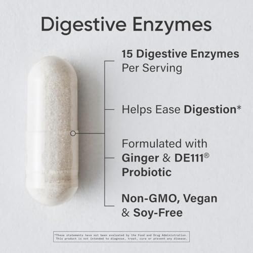 Sports Research® Digestive Enzymes w/Probiotics, 90 Veggie Caps|B08F8YC7C2