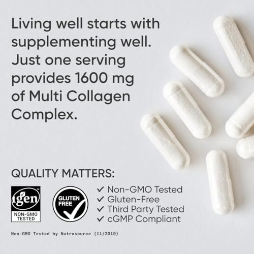 Sports Research® Multi Collagen Peptides w/Hyaluronic Acid, 90 Count|B07Y41M5H8