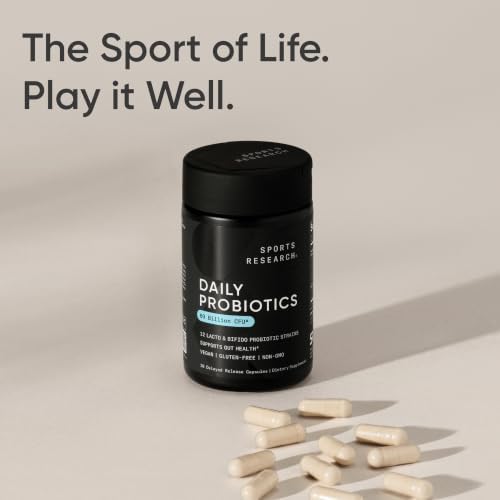 Sports Research® Daily Probiotics 60 Billion CFU w/Prebiotics, 30 Count|B08DZ9TL85