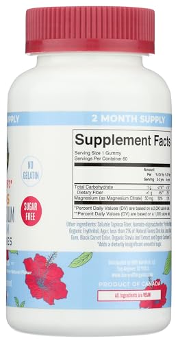 Kids Magnesium Citrate Gummies by MaryRuth's | 2 Month Supply | Sugar Free | Calm Magnesium Gummies for Kids 2+ | Bone Health | Calcium Absorption | Essential Mineral | Vegan | 60 Count|B0B1KJ6SGS