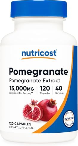 Nutricost Pomegranate Extract (15000 mg Equivalent) 120 Capsules - 40 Servings|B0FCHYHBD8