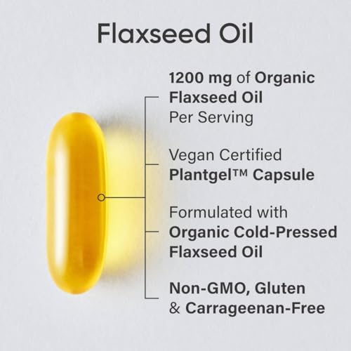 Sports Research® Vegan Flaxseed Oil 1200mg, 180 Plantgels™|B06XV2DW3M