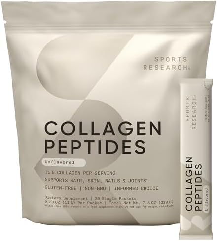 Sports Research® Collagen Peptides Protein Powder 16oz (Unflavored)|B00XQ2XGAA