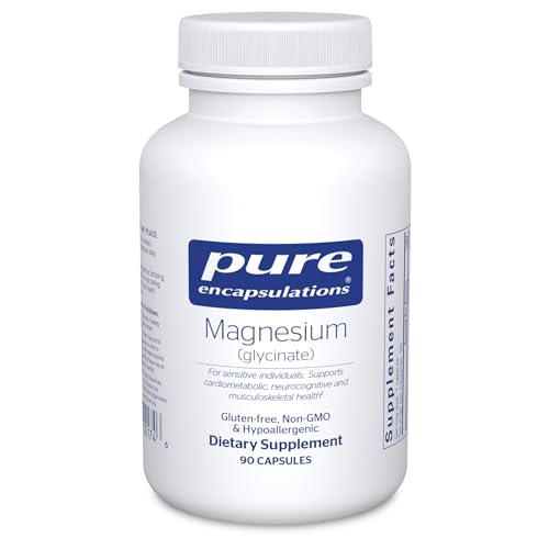 Pure Encapsulations Magnesium (Glycinate) - Supplement to Support Stress Relief, Sleep, Heart Health, Nerves, Muscles, and Metabolism* - with Magnesium Glycinate - 90 Capsules|B07P5K7DQP