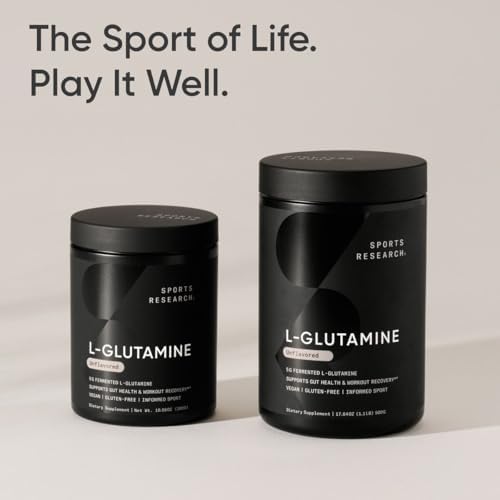Sports Research® L-Glutamine Powder 5g, Unflavored (10.58oz)|B0CCJZY4C2