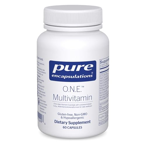 Pure Encapsulations O.N.E. Multivitamin - Once Daily Multivitamin with Antioxidant Complex Metafolin, CoQ10, and Lutein to Support Vision, Cognitive Function, and Cellular Health* - 60 Capsules|B00CBYG1L0