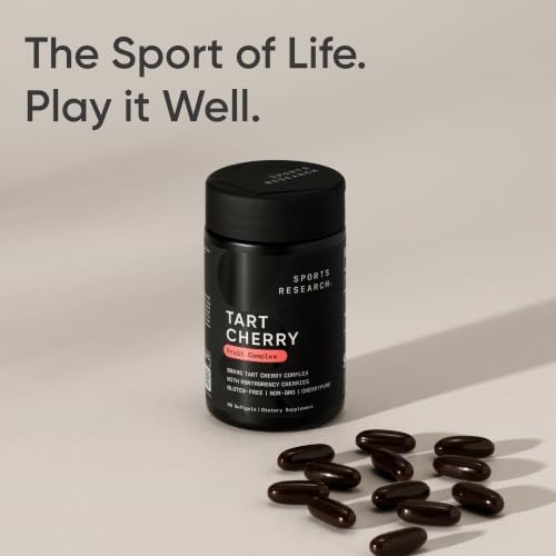Sports Research® Tart Cherry Fruit Complex 800mg, 60 Softgels|B00TP54IFO
